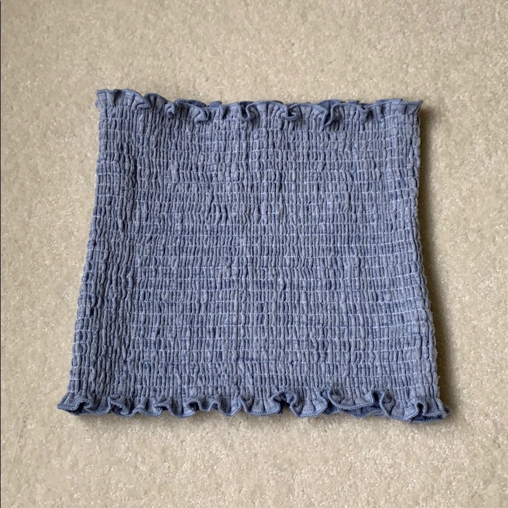 Brandy Melville Tube Top - Shirred - Powder Blue